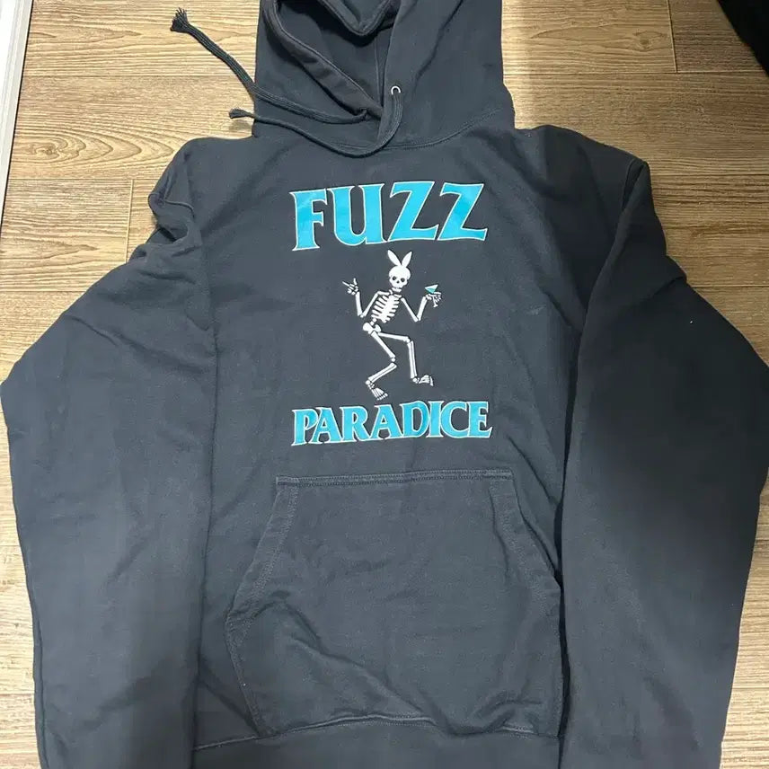 [BUNJANG] PAUSE Oversized Skull Logo Hoodie (Navy, L) / 퍼즈 후드티