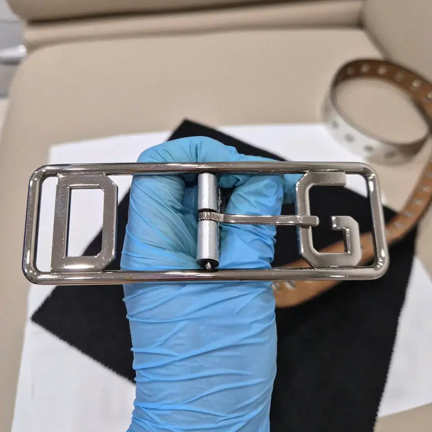 [BUNJANG] DOLCE&amp;GABBANA DG Silver Belt / DOLCE&amp;GABBANA 돌체앤가바나 정품 DG 실버 벨트