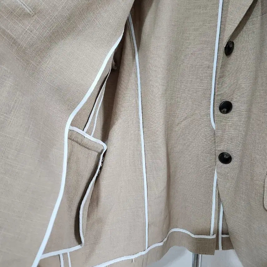 [BUNJANG] Helder Beige 100% Linen Blazer / 헬더 베이지 린넨100 블레이저s 기장 76 팔길이 55 정도