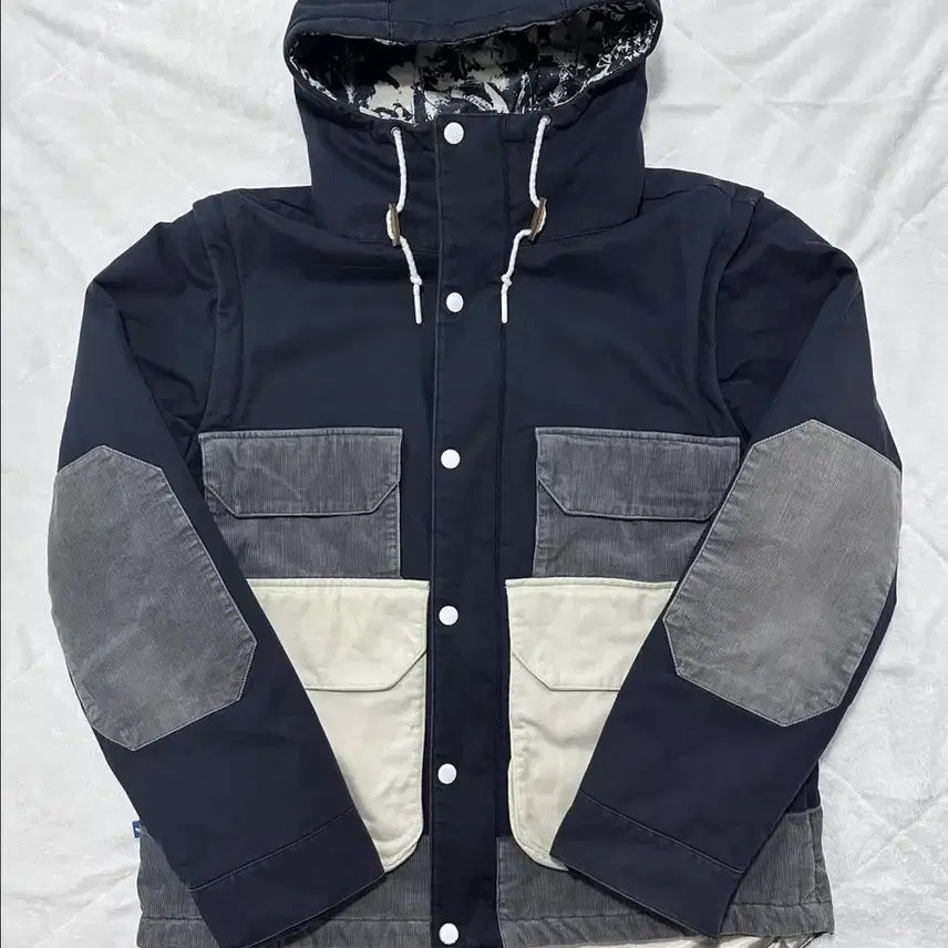 [BUNJANG] Adidas Colorblock Patchwork Jacket / 아디다스 후드 배색 패치 워크 자켓