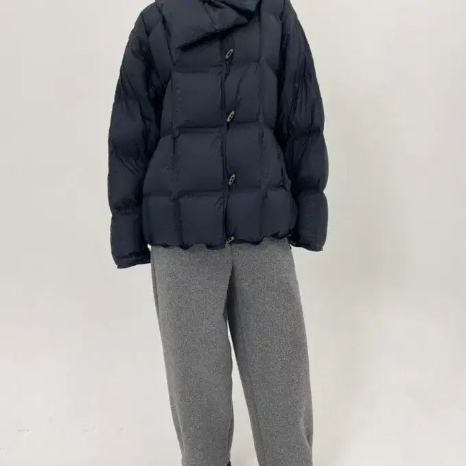 [BUNJANG] Bymin Goose Down Muffler Padded Jacket / 제평 by min 바이민 구스 머플러 패딩