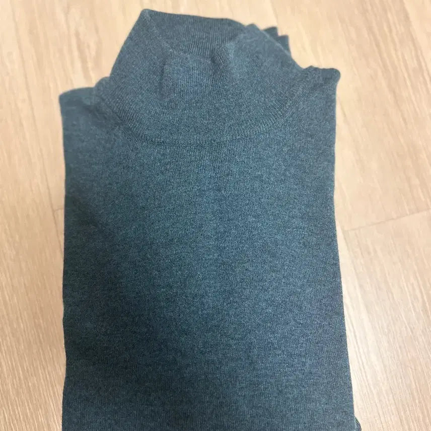 [BUNJANG] Bota Mock Neck Knit Teal / 보타 모크넥 니트 청록색