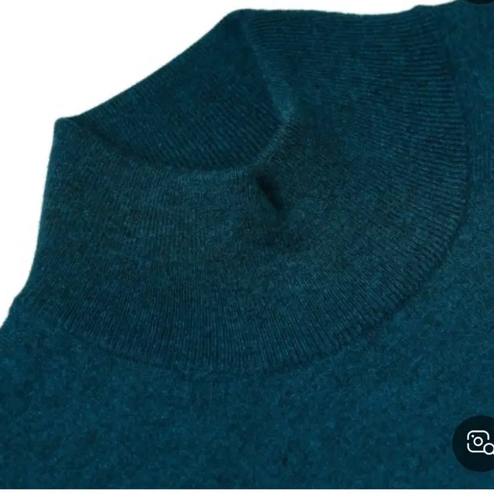 [BUNJANG] Bota Mock Neck Knit Teal / 보타 모크넥 니트 청록색