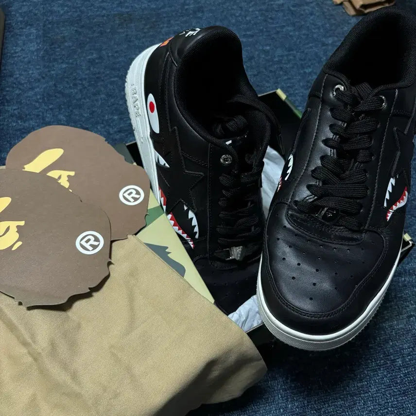 [BUNJANG] Bape A Bathing Ape Bape Sta Black White (290) / 베이프스타 검흰 290