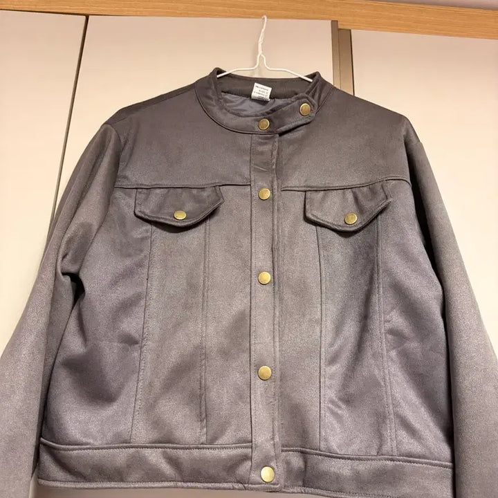 [BUNJANG] Gray Suede Jacket - Women&