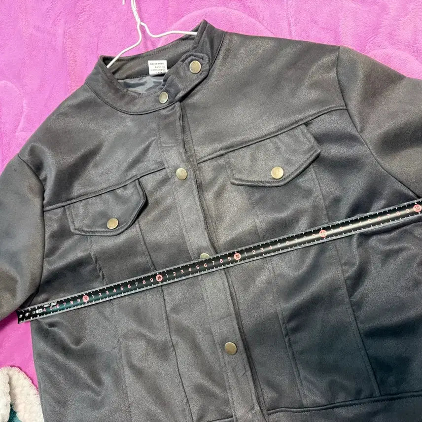 [BUNJANG] Gray Suede Jacket - Women&