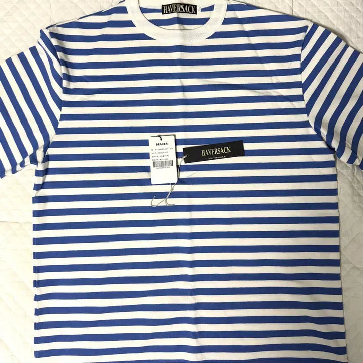 [BUNJANG] Haversack Striped T-Shirt Blue L Size / L사이즈) 하버색 haversack 스트라이프 티셔츠 블루