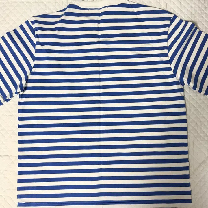 [BUNJANG] Haversack Striped T-Shirt Blue L Size / L사이즈) 하버색 haversack 스트라이프 티셔츠 블루