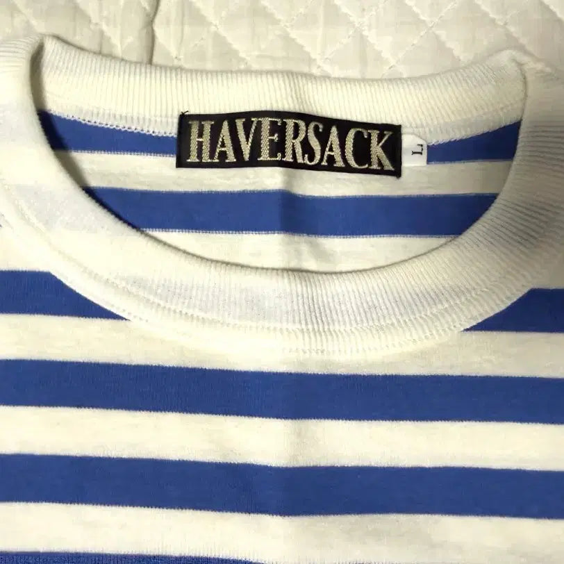 [BUNJANG] Haversack Striped T-Shirt Blue L Size / L사이즈) 하버색 haversack 스트라이프 티셔츠 블루