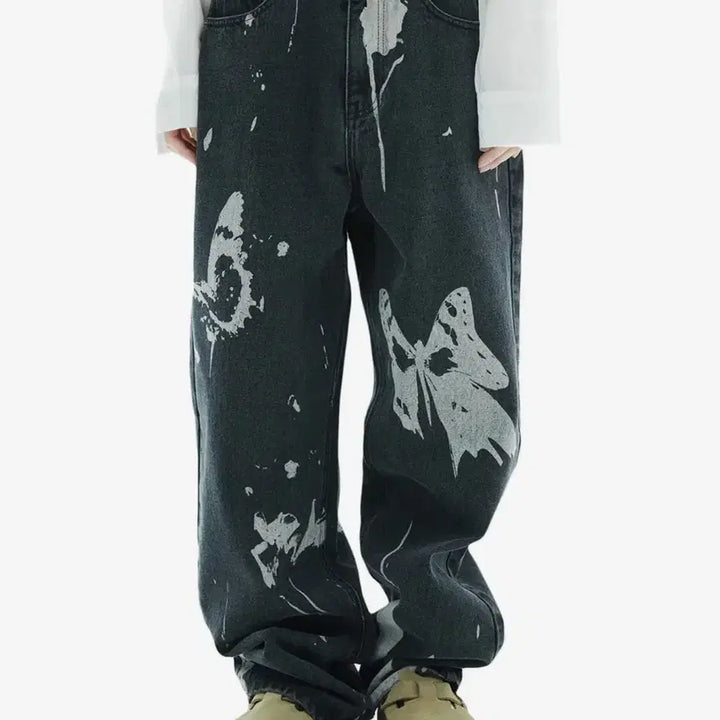 [BUNJANG] Fancy Club Blinder Print Pants (Black) / 팬시클럽 [NF] 블린더 프린트 팬츠 (BLK)
