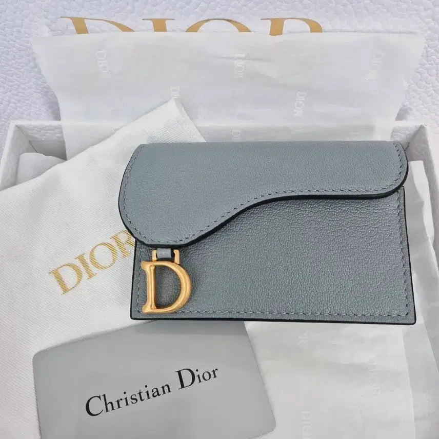 [BUNJANG] Dior Saddle Card Holder Cloud Blue / 새제품 디올 새들 카드지갑 클라우드 블루