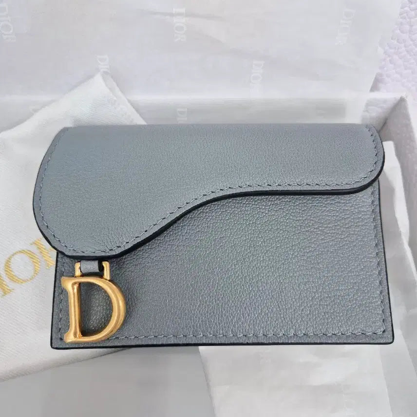 [BUNJANG] Dior Saddle Card Holder Cloud Blue / 새제품 디올 새들 카드지갑 클라우드 블루