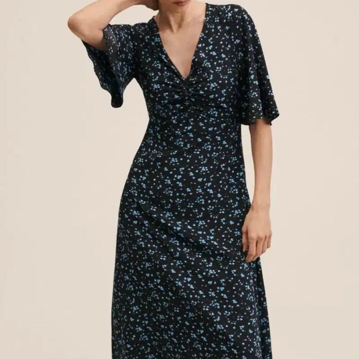[BUNJANG] MNG Flower Long Dress (M) / MNG 플라워 롱 원피스 M