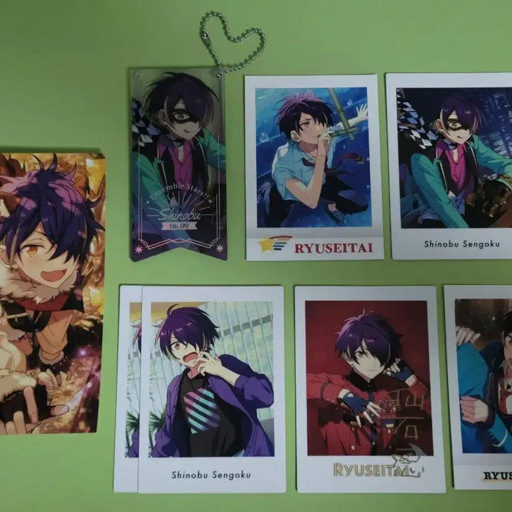 [BUNJANG] Ensemble Stars! Shinobu Sengoku Bundle Set Keyring Flag / [일괄] 앙스타 센고쿠 시노부