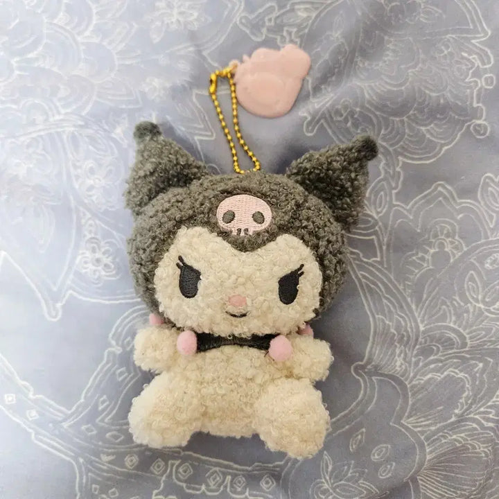 [BUNJANG] Sanrio Kuromi Plushie Keyring / 산리오 쿠로미 뽀글이 인형 키링