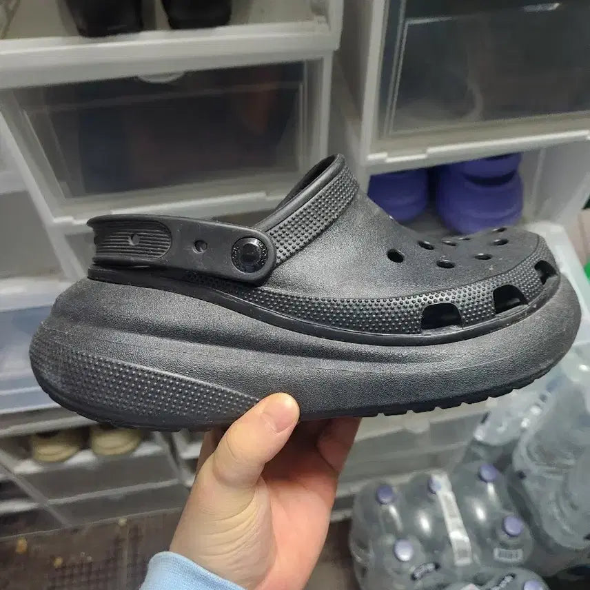 [BUNJANG] Crocs Mega Crush Clog White/Light Purple / 크록스 메가크러쉬 클로그 흰색250, 연보라260