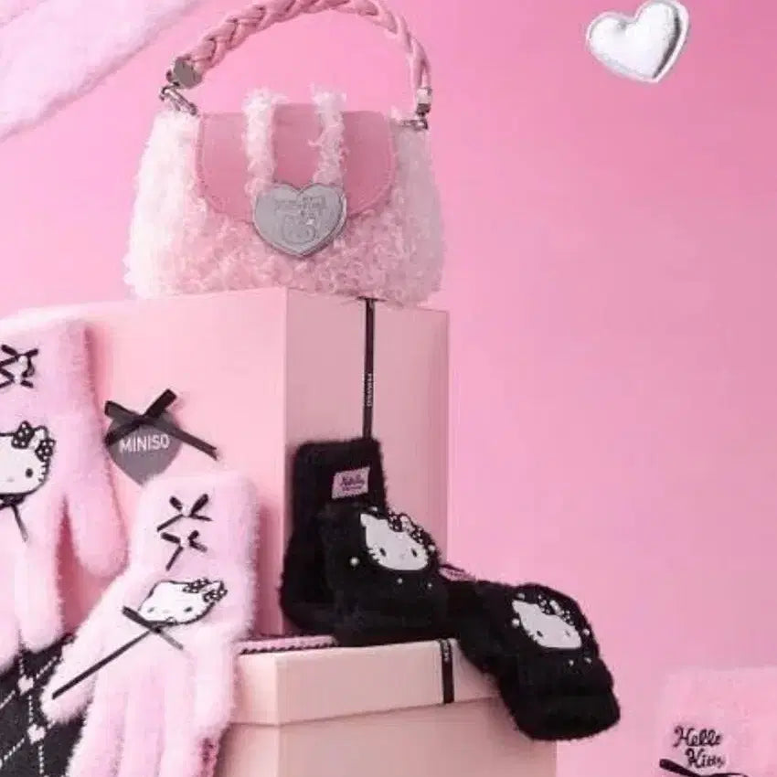 [BUNJANG] Miniso Hello Kitty Convertible Gloves / 상하이 미니소 헬로키티 장갑