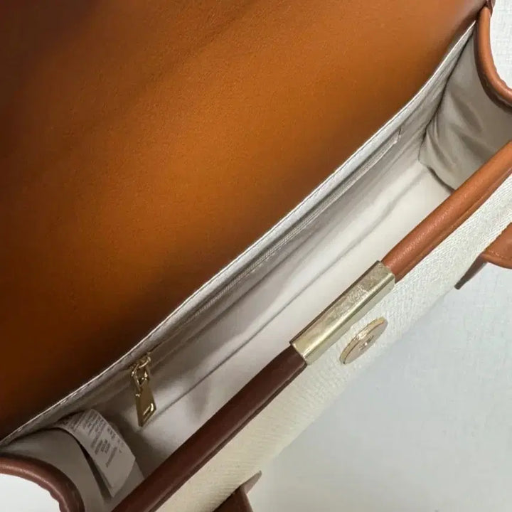 [BUNJANG] 8 Seconds Ivory Canvas Shoulder Bag / 에잇세컨즈 아이보리 캔버스 숄더백