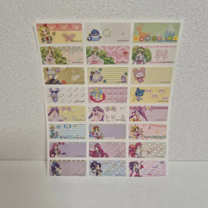 [BUNJANG] PriPara V-Square Name Sticker Set / 프리파라 브이스퀘어 네임 스티커 라라미래소피도로시온아로마파루루그레이하이디