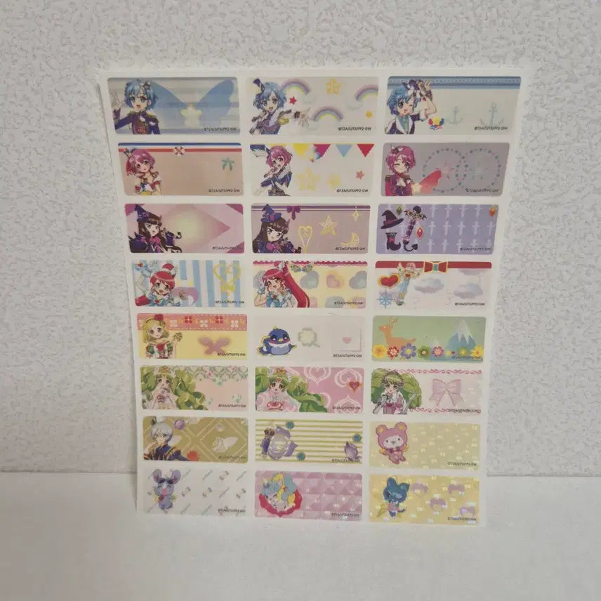 [BUNJANG] PriPara V-Square Name Sticker Set / 프리파라 브이스퀘어 네임 스티커 라라미래소피도로시온아로마파루루그레이하이디
