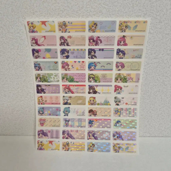 [BUNJANG] PriPara V-Square Name Sticker Set / 프리파라 브이스퀘어 네임 스티커 라라미래소피도로시온아로마파루루그레이하이디