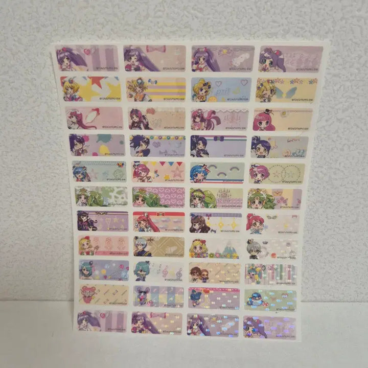 [BUNJANG] PriPara V-Square Name Sticker Set / 프리파라 브이스퀘어 네임 스티커 라라미래소피도로시온아로마파루루그레이하이디