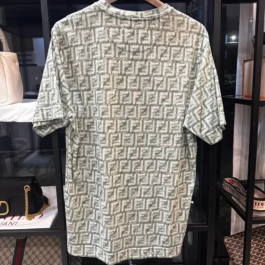[BUNJANG] Fendi Jacquard Short Sleeve T-Shirt / 신형 펜디 자카드 반팔티