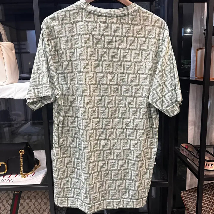 [BUNJANG] Fendi Jacquard Short Sleeve T-Shirt / 신형 펜디 자카드 반팔티