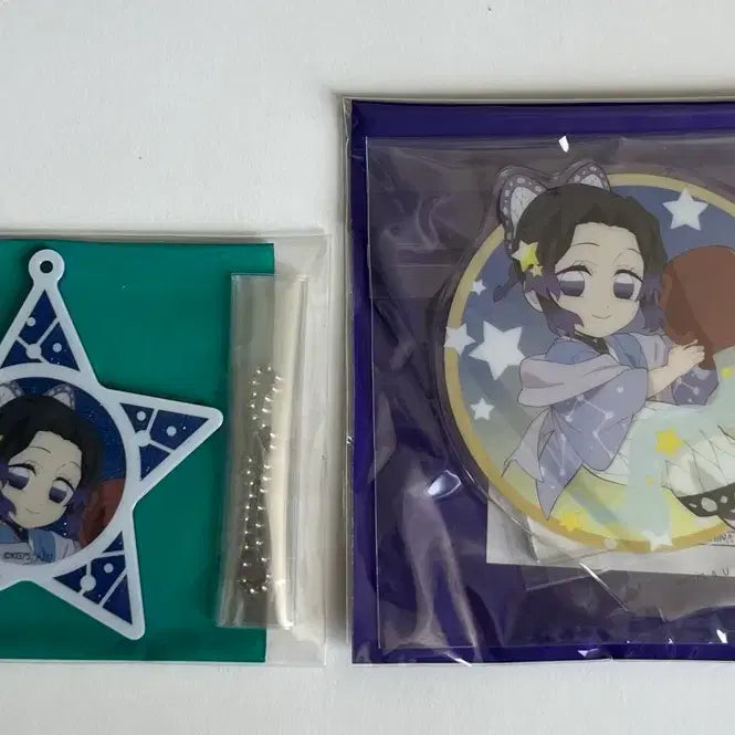 [BUNJANG] ufotable Demon Slayer: Kimetsu no Yaiba Shinobu Kocho Zodiac Acrylic Stand &amp; Keyring / 유포테이블 귀멸의칼날 귀칼 코쵸우 시노부 별자리 아크릴 스탠드 키링