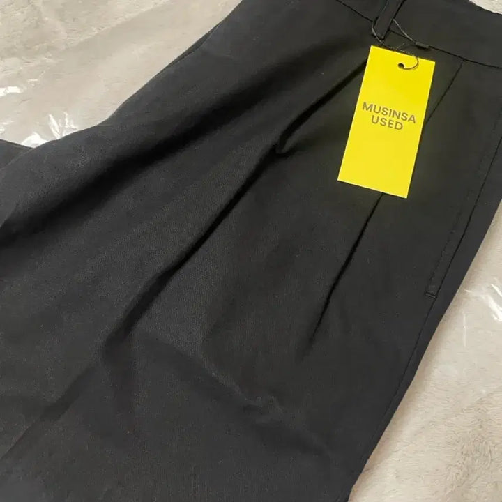 [BUNJANG] DEGRE Soho Wide Tapered Fit Black Pants / 디그레 소호 와이드 테이퍼드 핏 블랙