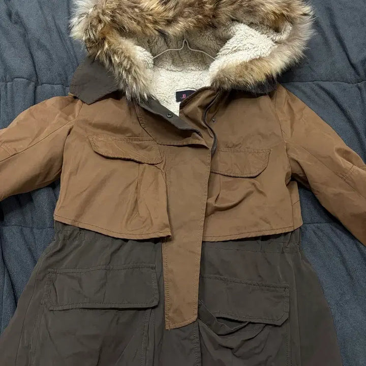 [BUNJANG] Vintage Field Jacket with Fur Padding / 빈티지 야상 털패딩