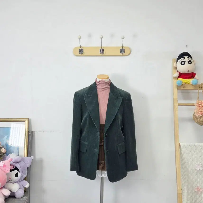 [BUNJANG] Morgan Green Corduroy Jacket / 빈디지 만원샵 MORGAN 그린 골덴 자켓