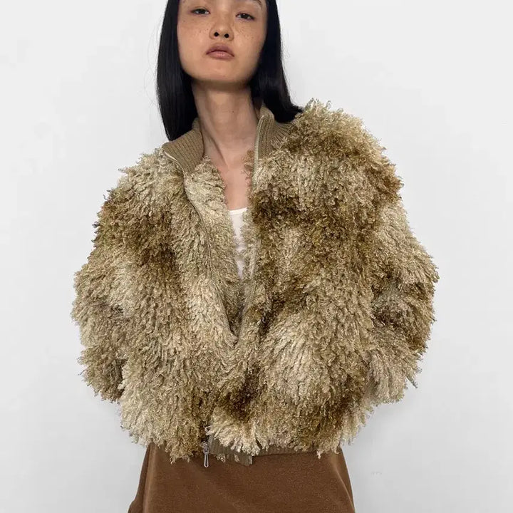 [BUNJANG] Polyclem Faux Fur Jacket (Beige) / 폴리수엠 퍼자켓 (베이지)