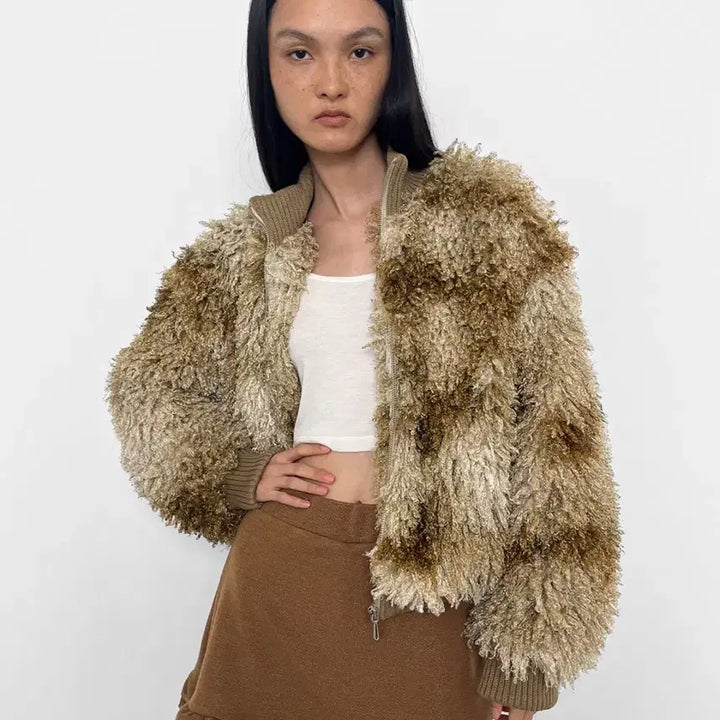 [BUNJANG] Polyclem Faux Fur Jacket (Beige) / 폴리수엠 퍼자켓 (베이지)