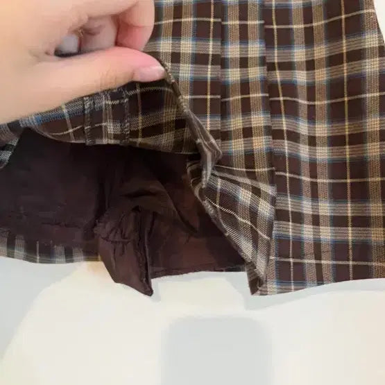[BUNJANG] Checkered Pleated Mini Skirt / 체크 플리츠 미니스커트 S