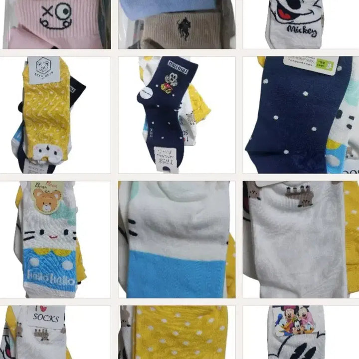 [BUNJANG] New Character Socks (Pair) / 새상품) 캐릭터 양말