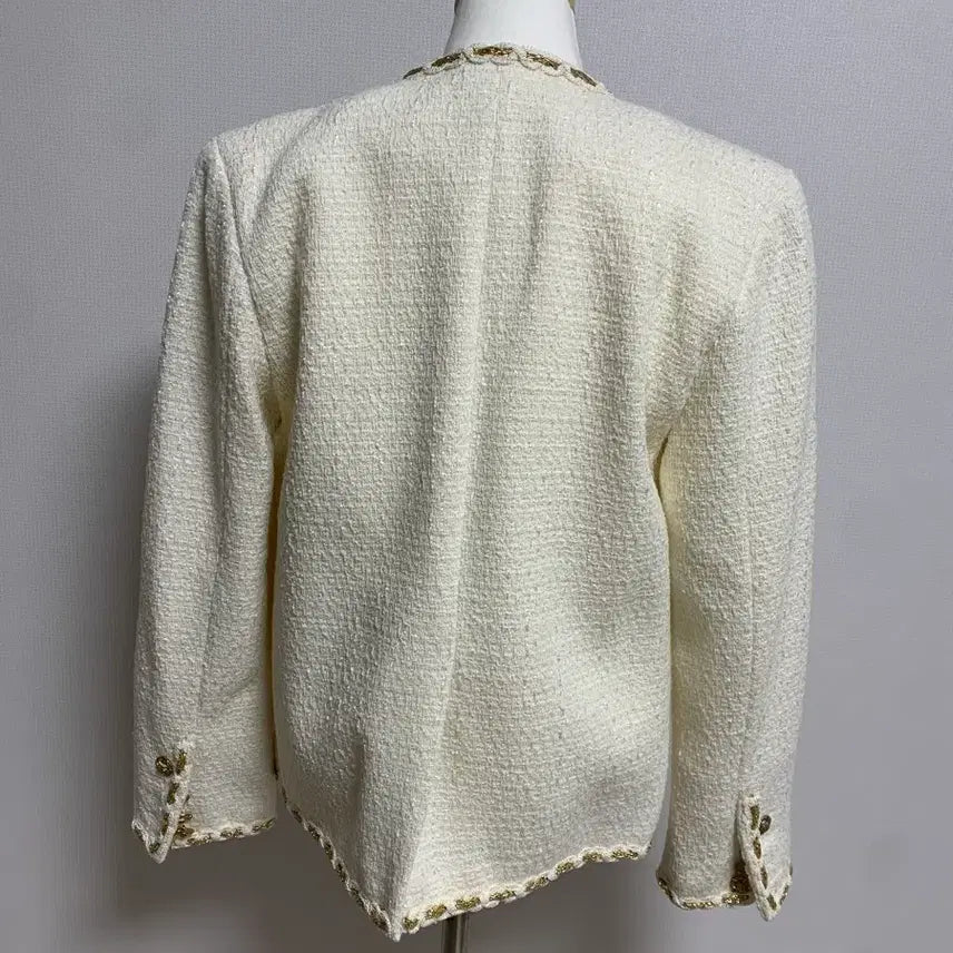 [BUNJANG] Ivory Tweed Jacket / 아이보리 금장 트위드 자켓