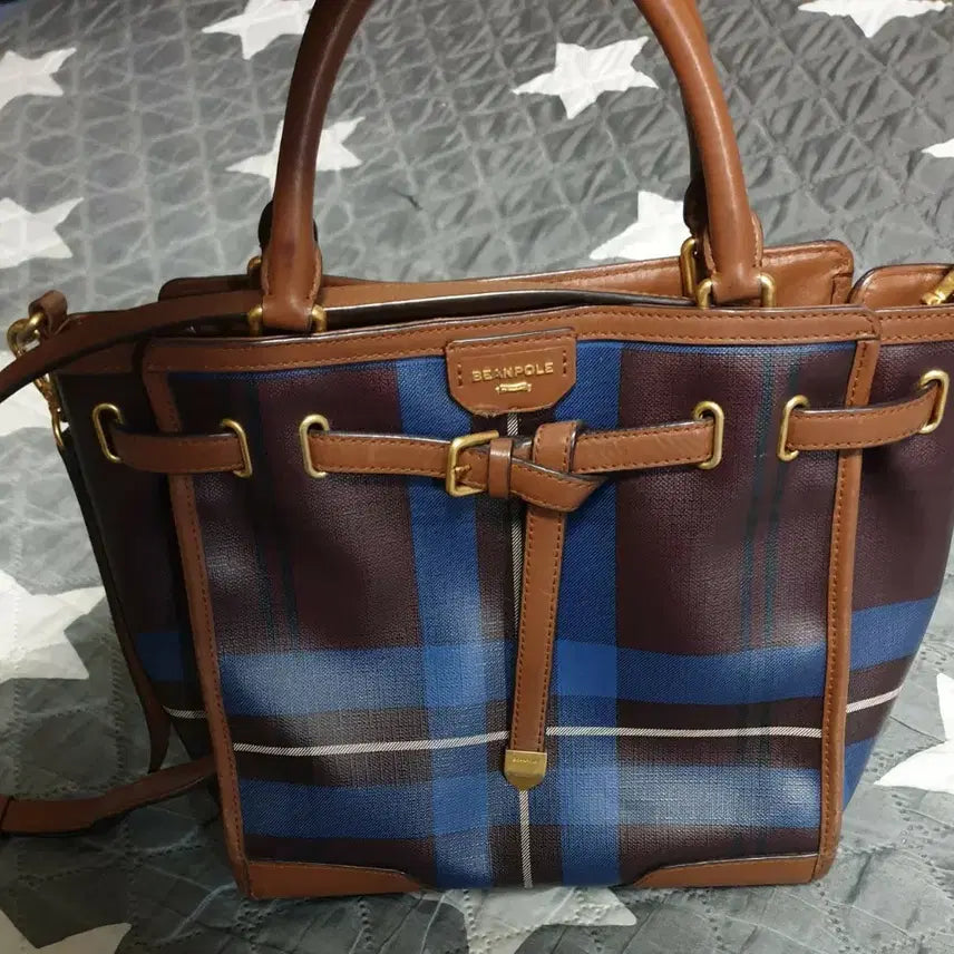 [BUNJANG] Beanpole Herit Classic Check Crossbody Bag / 빈폴 헤릿 클래식체크 도트겸 크로스백 (수지백)