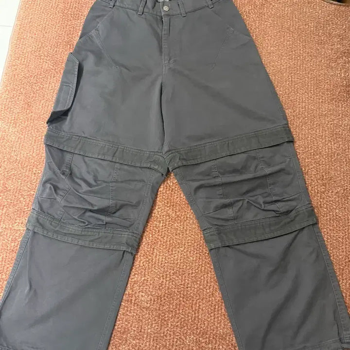 [BUNJANG] Archive Parfum What Layered Work Pants Cargo Charcoal / [1] 파아카이브 파프롬왓 레이어드 워크팬츠 카고 차콜