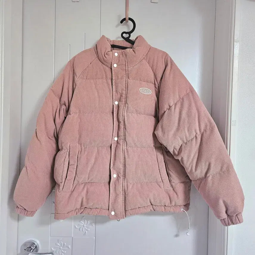 [BUNJANG] Main Booth Corduroy Down Padded Jacket - M - Indie Pink / 메인부스 덕다운 코듀로이 점퍼 숏패딩 M 인디핑크 헤비아우터