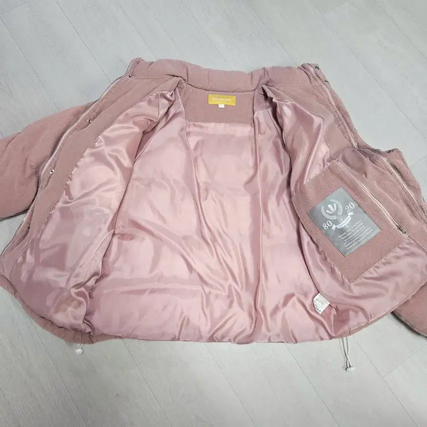 [BUNJANG] Main Booth Corduroy Down Padded Jacket - M - Indie Pink / 메인부스 덕다운 코듀로이 점퍼 숏패딩 M 인디핑크 헤비아우터