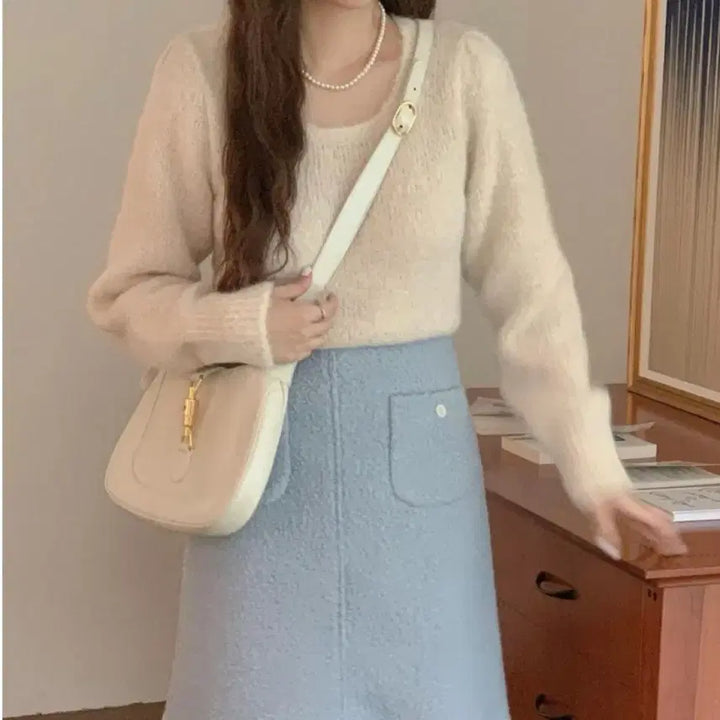 [BUNJANG] Miel Alpaca Knit Sweater / 미엘 알파카 니트