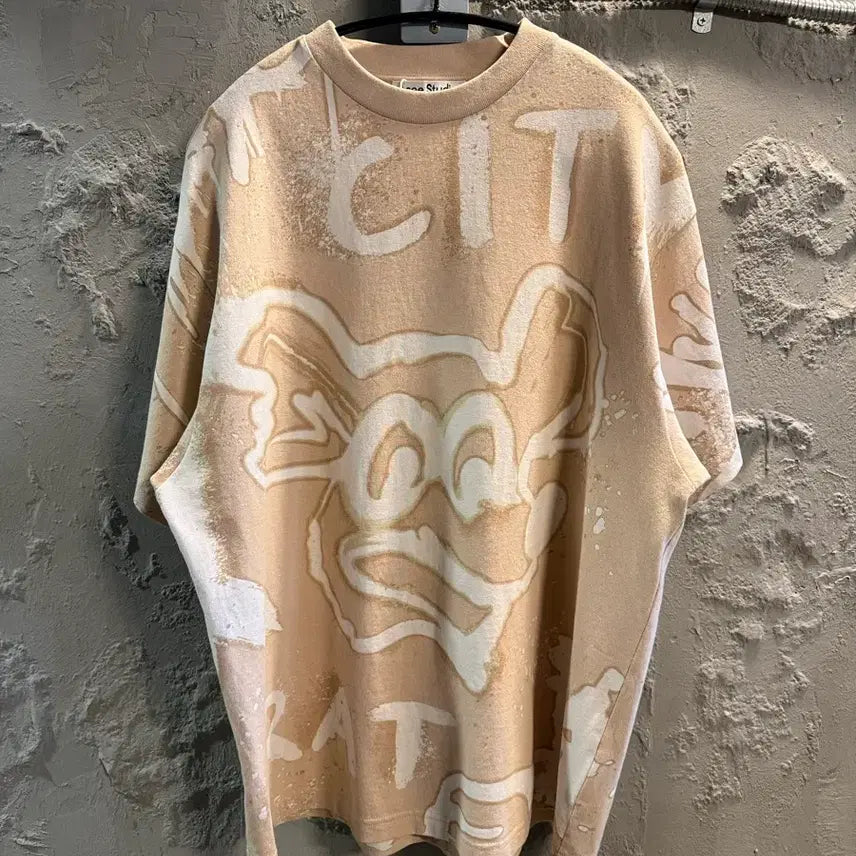 [BUNJANG] Acne Studios Oversized City Face Graphic T-Shirt / 오버핏 아크네 스튜디오 ACNE STUDIOS 시티 페이스 그래픽 티