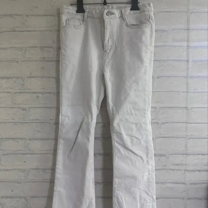 [BUNJANG] Ivory Fleece Bootcut Pants 30L / 아이보리 기모 부츠컷 팬츠 30L 사이즈
