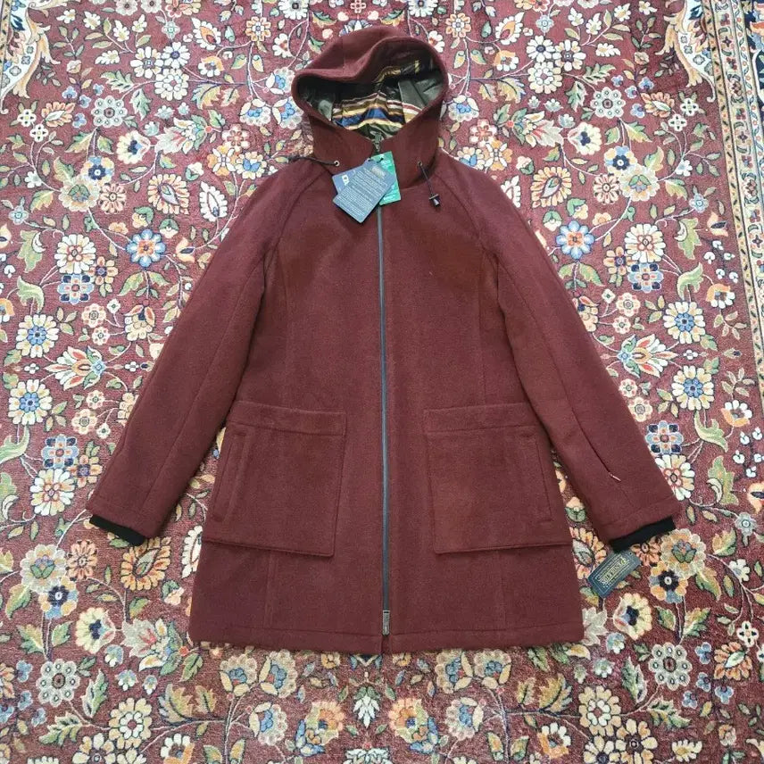 [BUNJANG] Pendleton Beverly Patch Pocket Wool Anorak Coat (Fired Brick/Burgundy) - Size M / [새상품/M] 펜들턴 울 코트 (파이어드 브릭/버건디)