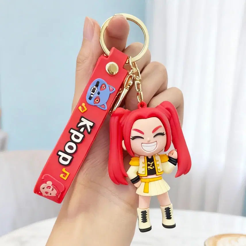 [BUNJANG] K-Pop Character Keyring 6-Set Keychain Holder Full Set / 케이팝 키링 캐릭터 키링 6종 세트 인형 키홀더 케데헌 가방 키링 풀세트