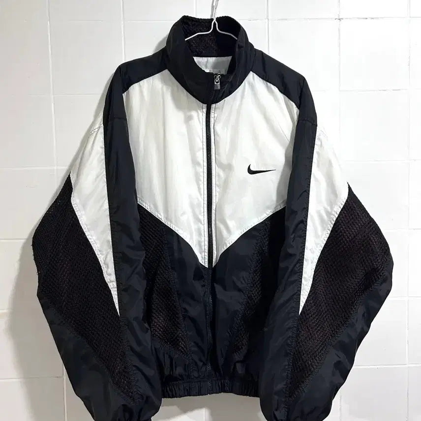 [BUNJANG] Nike 90s Windbreaker Maroon White / 나이키 90s 바람막이 마룬 화이트