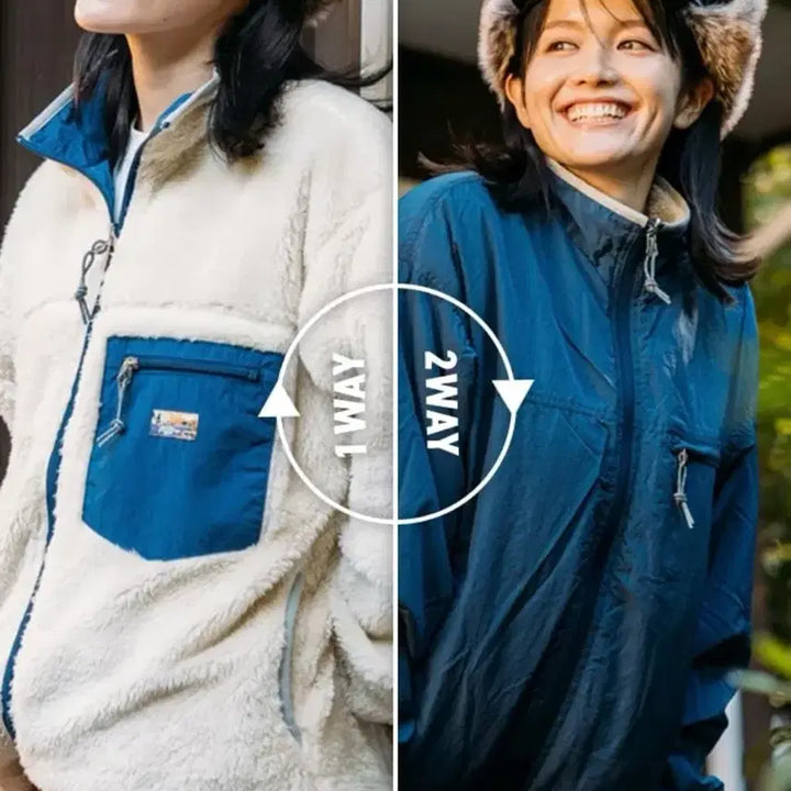 [BUNJANG] Freak Store Relax Fit One Point Reversible Fleece Jacket (Chinchilla Version) / 프릭스스토어 릴렉스핏 원포인트 리버시블 플리스 자켓 (신칠라맛)