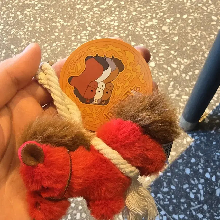 [BUNJANG] Horse Charm Keychain (Red, Brown, White) / 붉은말의 해 말 인형키링 고리