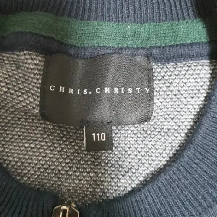 [BUNJANG] Chris Christy Camo Knit Zip-Up 110 / Chris Christy 카모 니트 집업 110